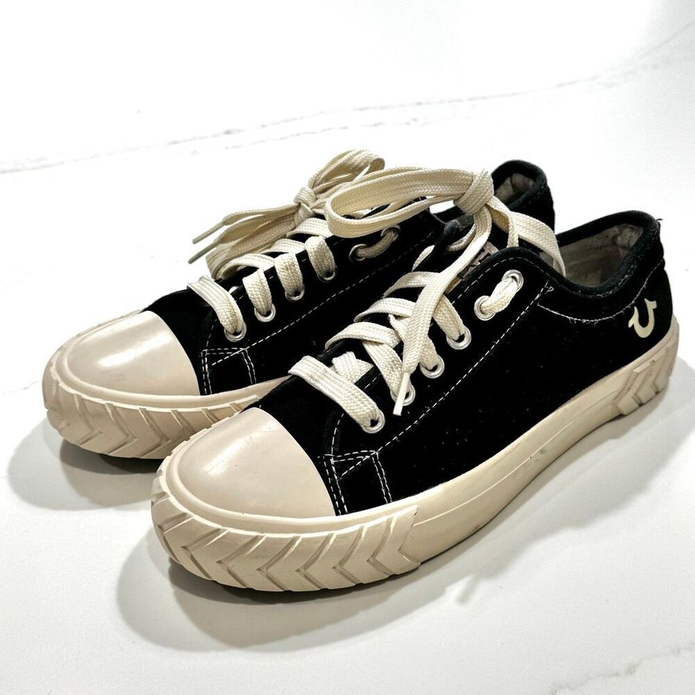 True Religion Canvas Sneakers. Black.